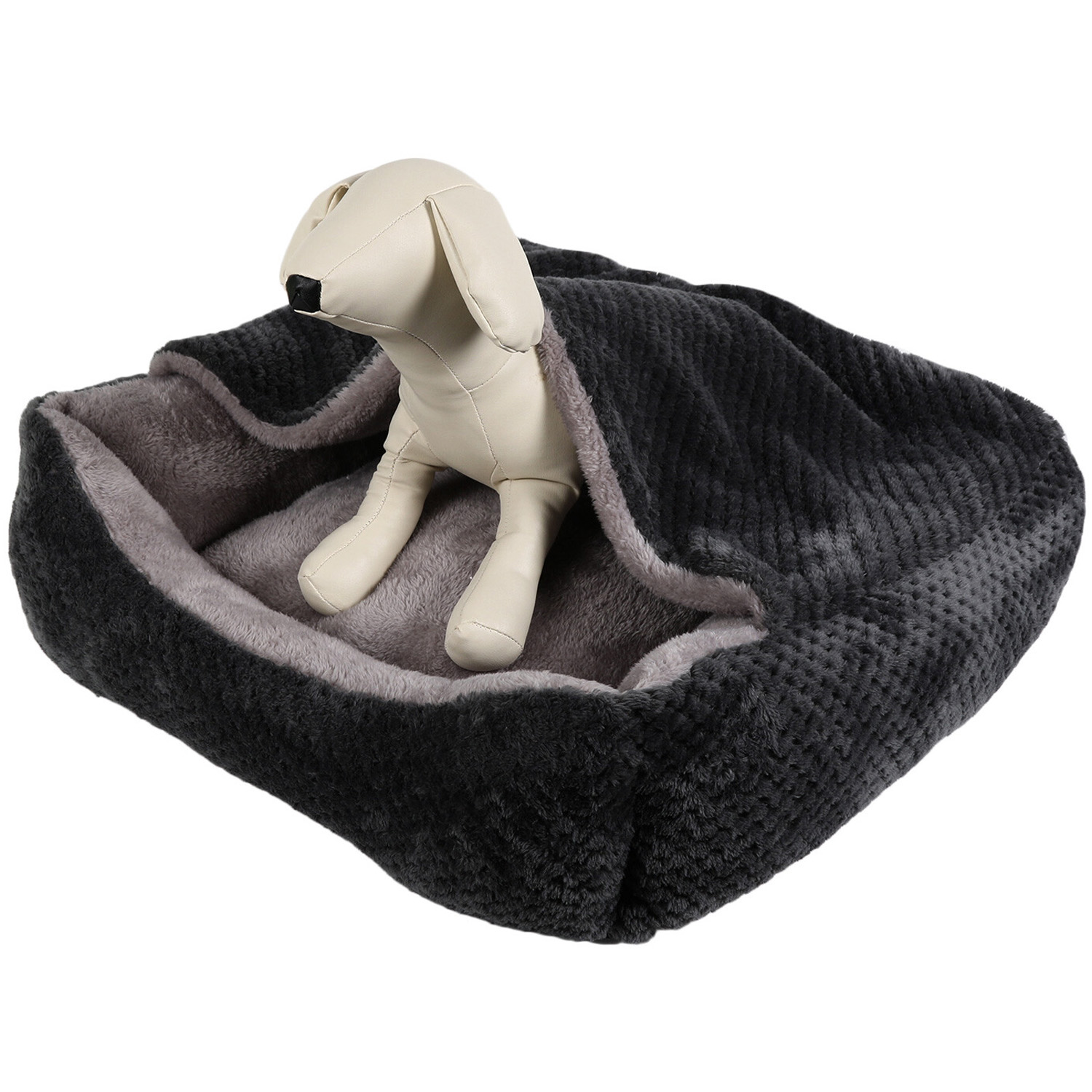 2 in 1 Blanket Pet Bed - Grey Image 2