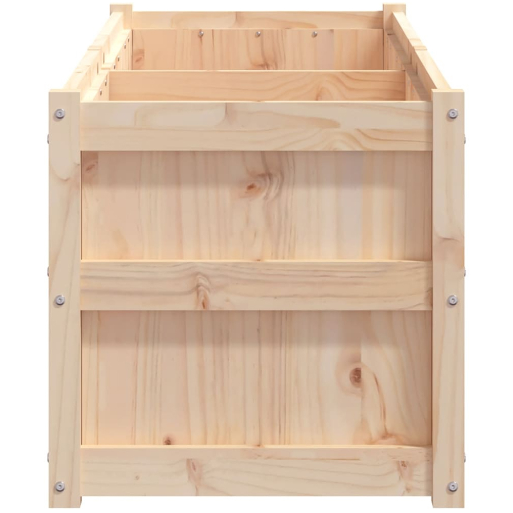 vidaXL Brown Pine Wood Raised Garden Bed 50 x 150 x 50cm Image 7