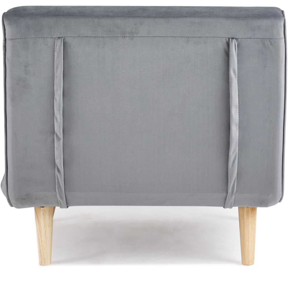 Home Detail Kendal Single Sleeper Grey Velvet Chair Bed Image 4
