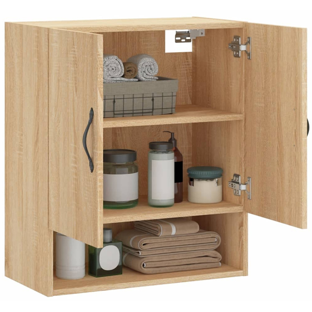 vidaXL 2 Door Single Shelf Sonoma Oak Wall Cabinet Image 4