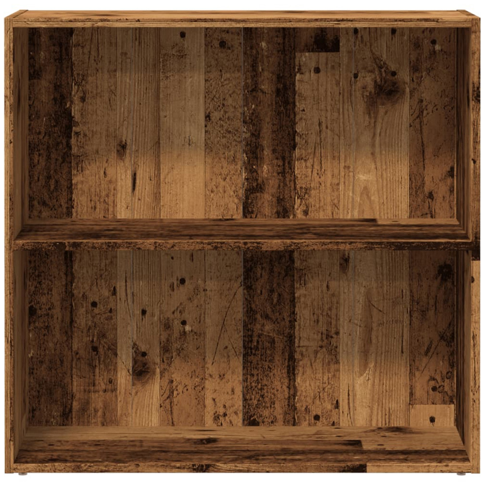 vidaXL 2 Shelf Old Wood Bookcase Image 4