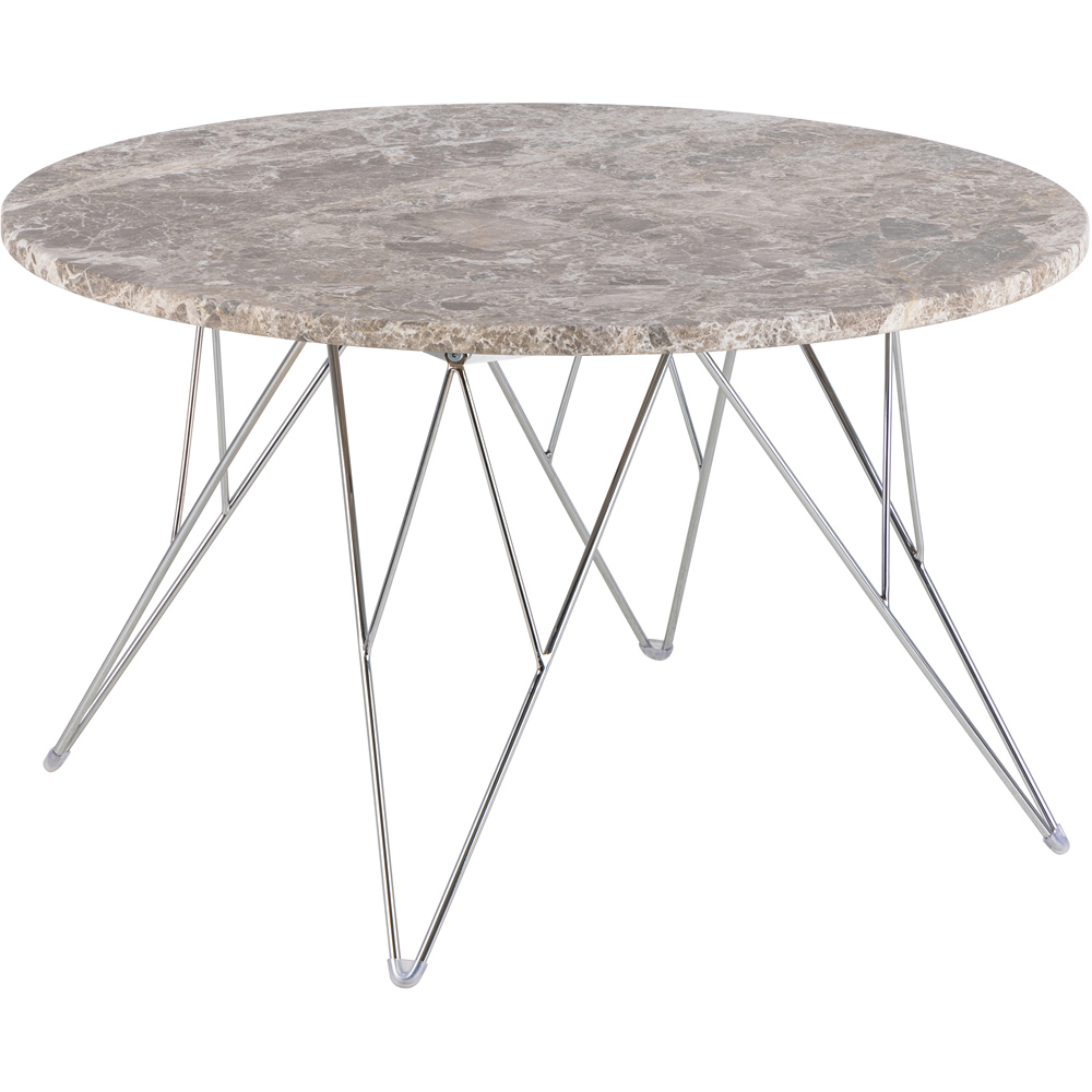 Florence Prunus Grey and Brown Marble Top Round Coffee Table Image 2