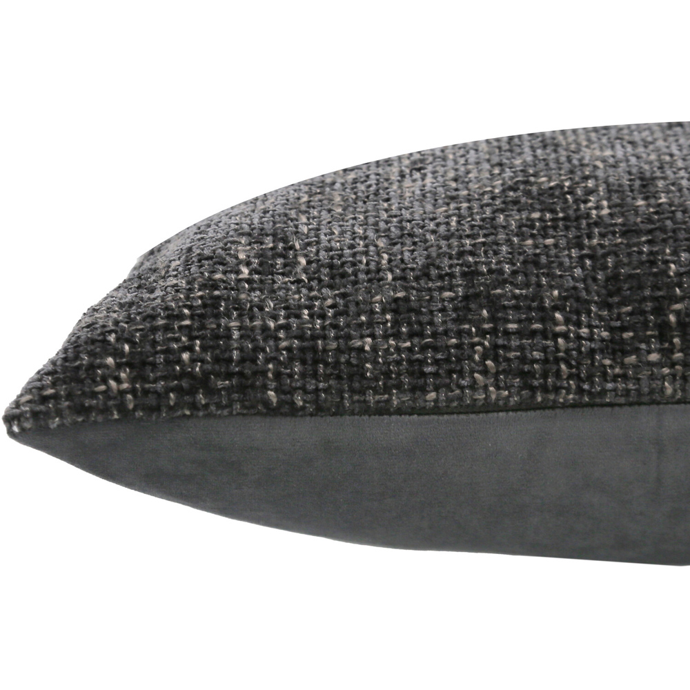 Modern Chenille Boucle Cushion Charcoal Image 4
