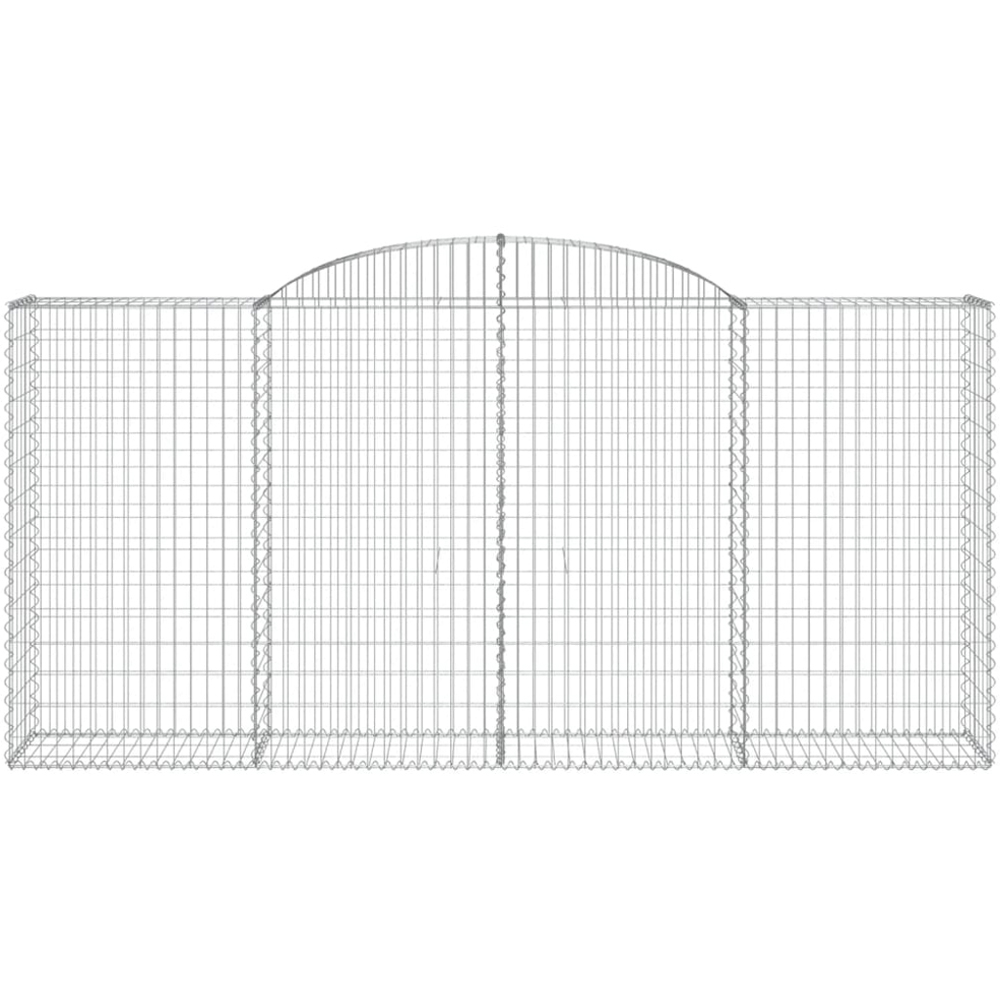 vidaXL Silver Galvanised Iron Gabion Basket 300 x 50 x 140/160cm 15 Pack Image 2