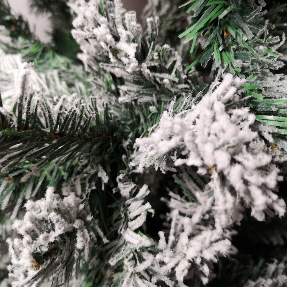 Samuel Alexander Green Snow Flocked Spruce Pine Artificial Christmas Tree 7.5ft Image 3