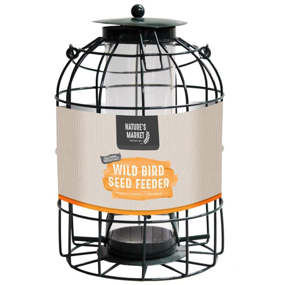 Natures Market Wild Bird Seed Feeder with Squirrel Guard 2 Pack Image 1
