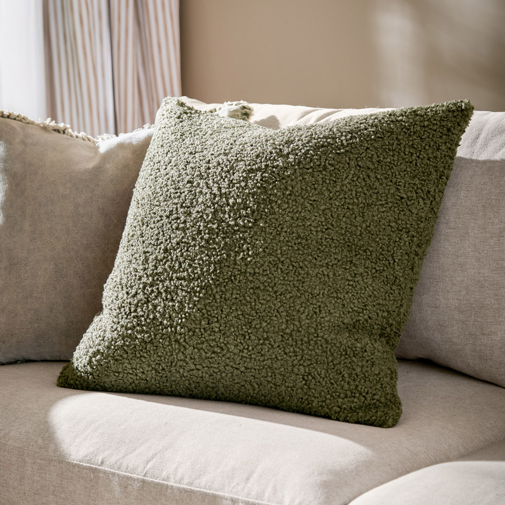 Yard Cabu Khaki Chunky Boucle Cushion 55 x 55cm Image 6