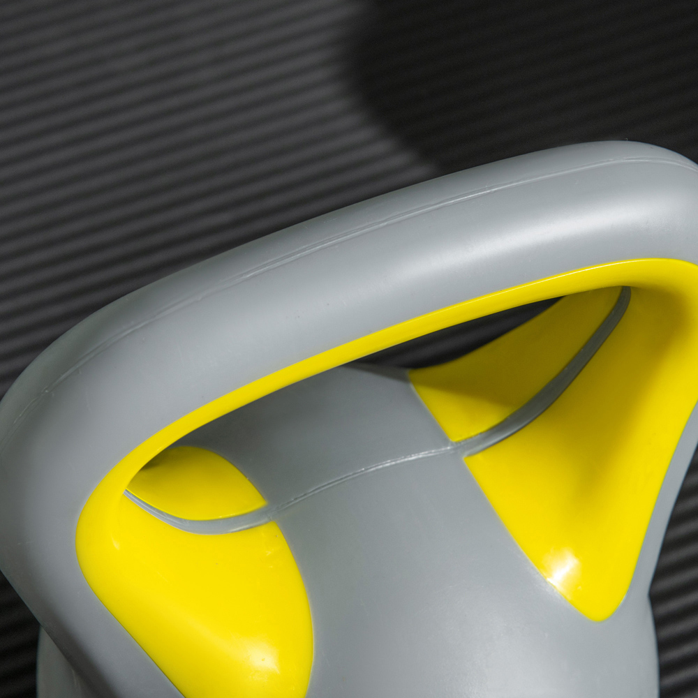 SPORTNOW Yellow and Grey Kettle Bell with Handle 4kg Image 4