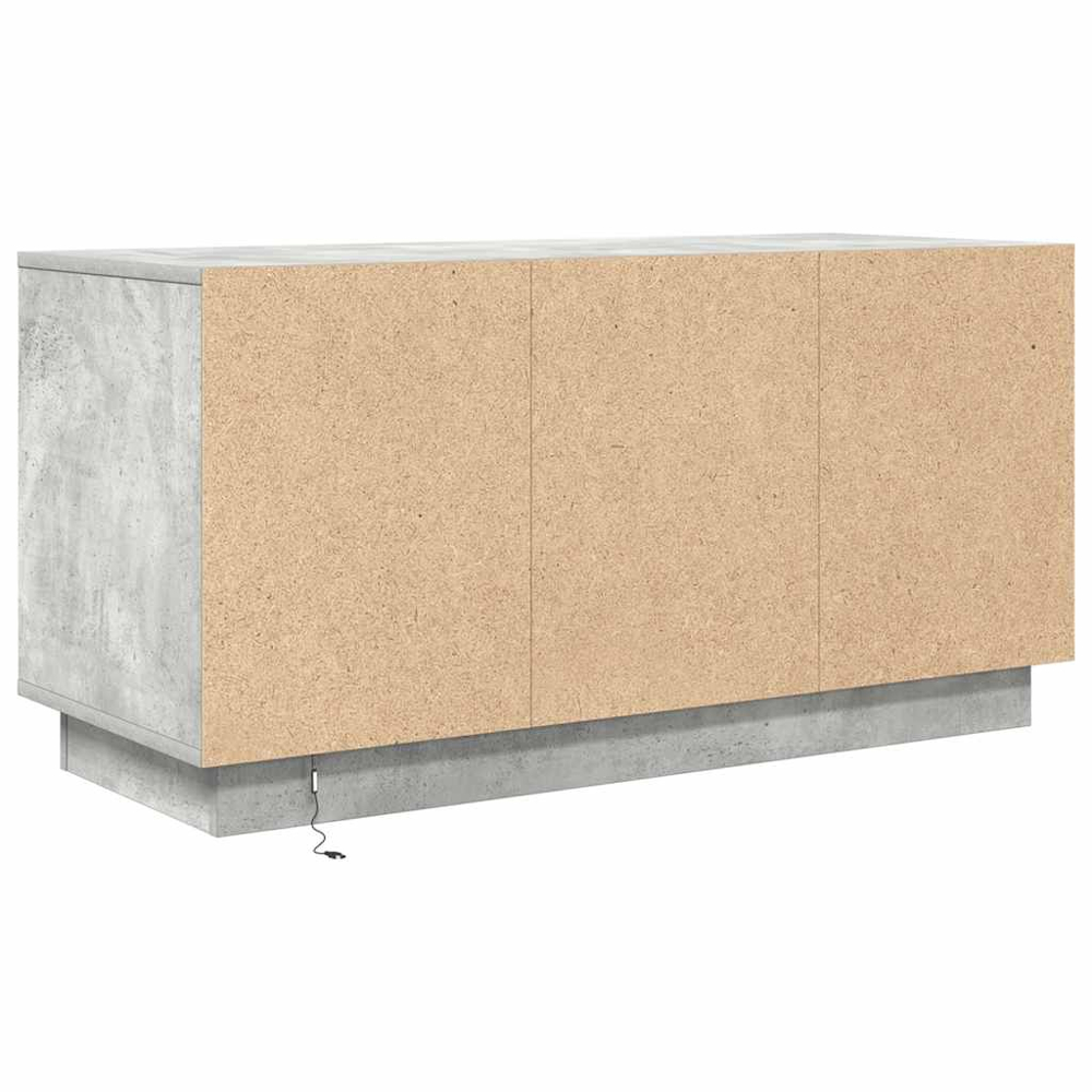 vidaXL 2 Door 2 Drawer Concrete Grey TV Cabinet with LED Lights Image 9