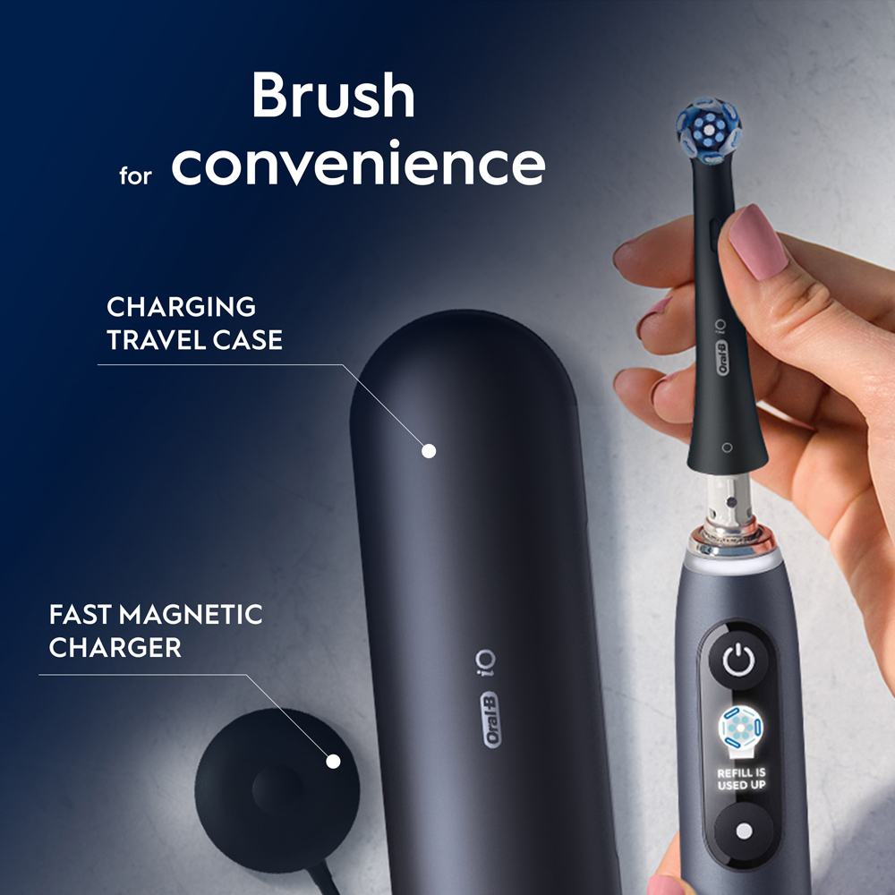 Oral-B iO 9 Black Onyx Edition Electric Toothbrush with Travel Case and Fast Charger Image 5