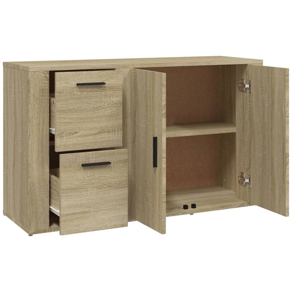 vidaXL 2 Door 2 Drawer Sonoma Oak Sideboard Image 4