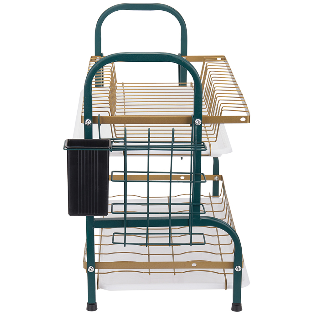 Living and Home 2 Tier Kitchen Carbon Steel Dish Rack Image 4