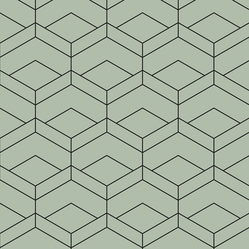 Splashbax Premium Artisan Sage Green Abstract Hexagon Di Bond Shower Panel 2400 x 1220mm Image 2