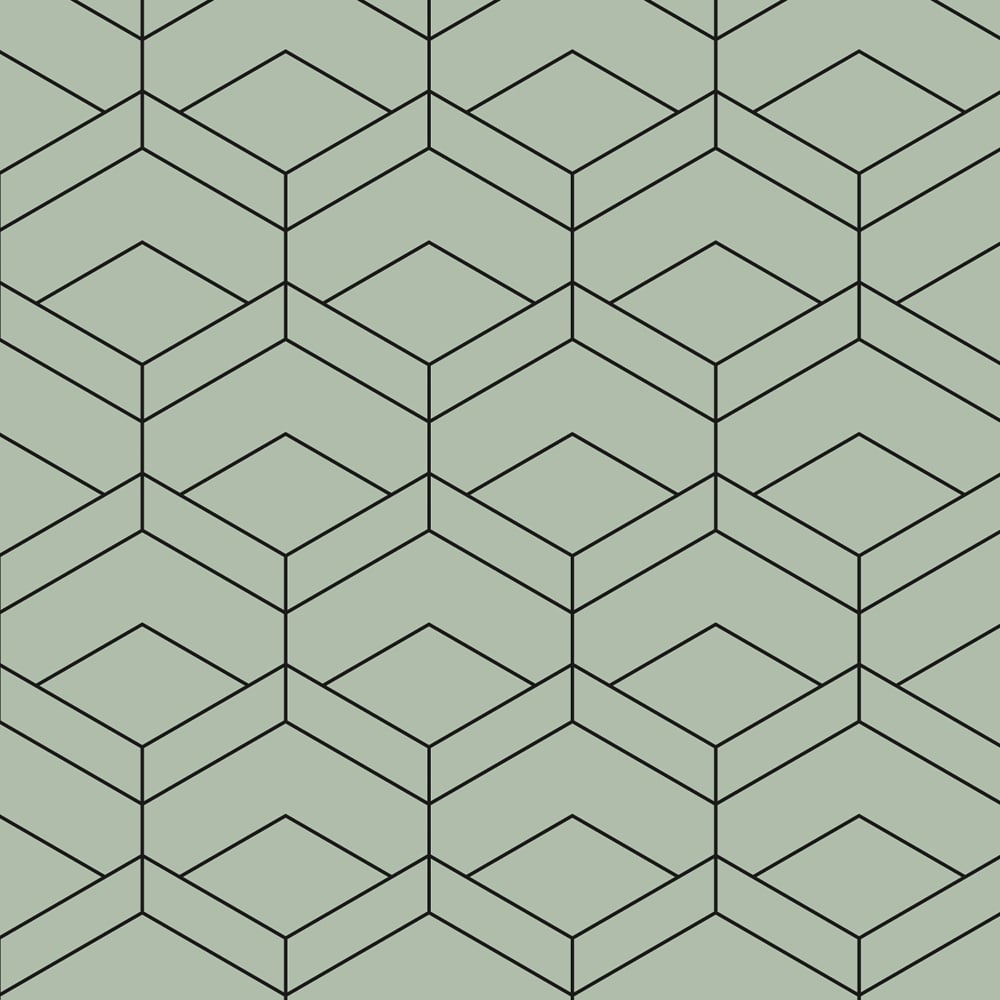 Splashbax Premium Artisan Elongated Hexagon Sage Green Acrylic Bathroom Wall Panel 2400 x 1200mm Image 2
