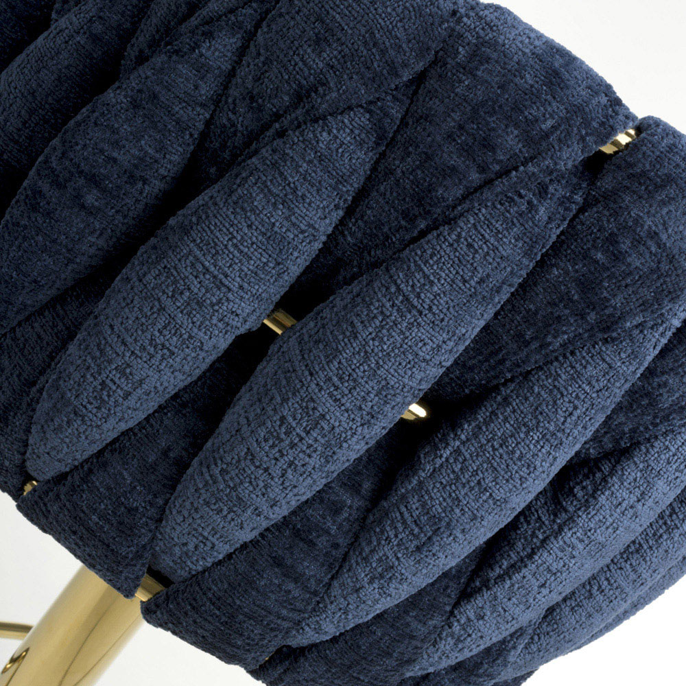 Shankar Bellaire Blue Textured Bar Stool Image 7