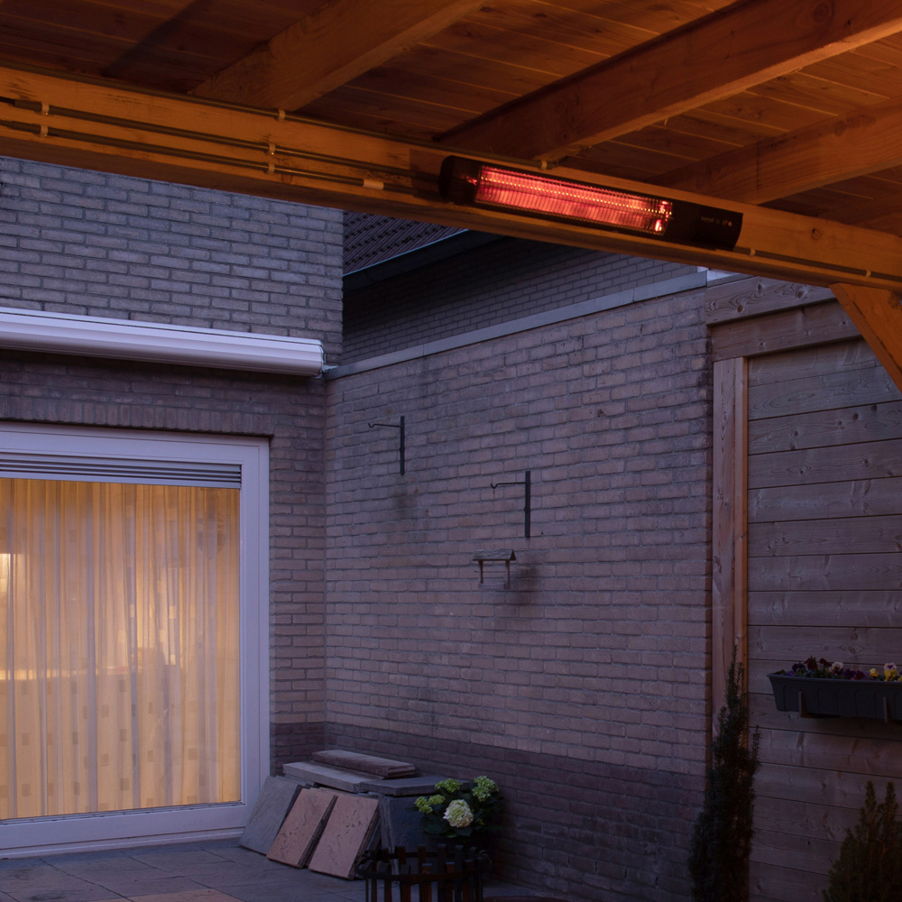 Sunred Dark Black Wall Patio Heater 1500W Image 7