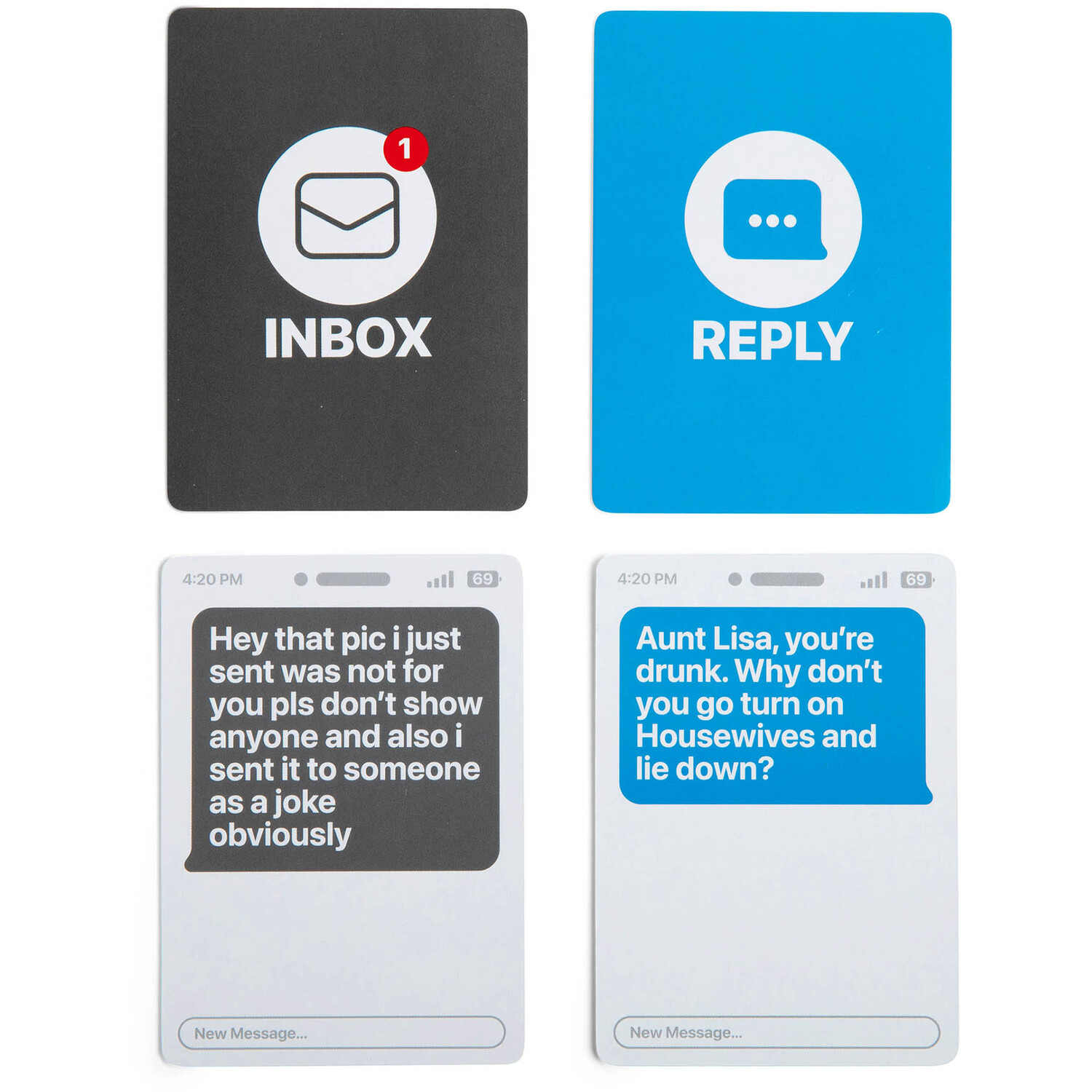 New Phone Who Dis Party Game White Image 7