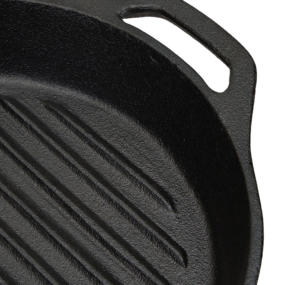 Living and Home Cast Iron Grill Pan with Pouring Spout Image 5