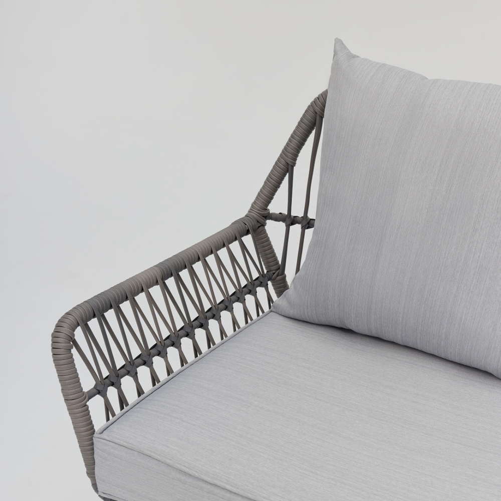 Home Detail Solero 4 Seater Grey Wicker Sofa Set Image 7