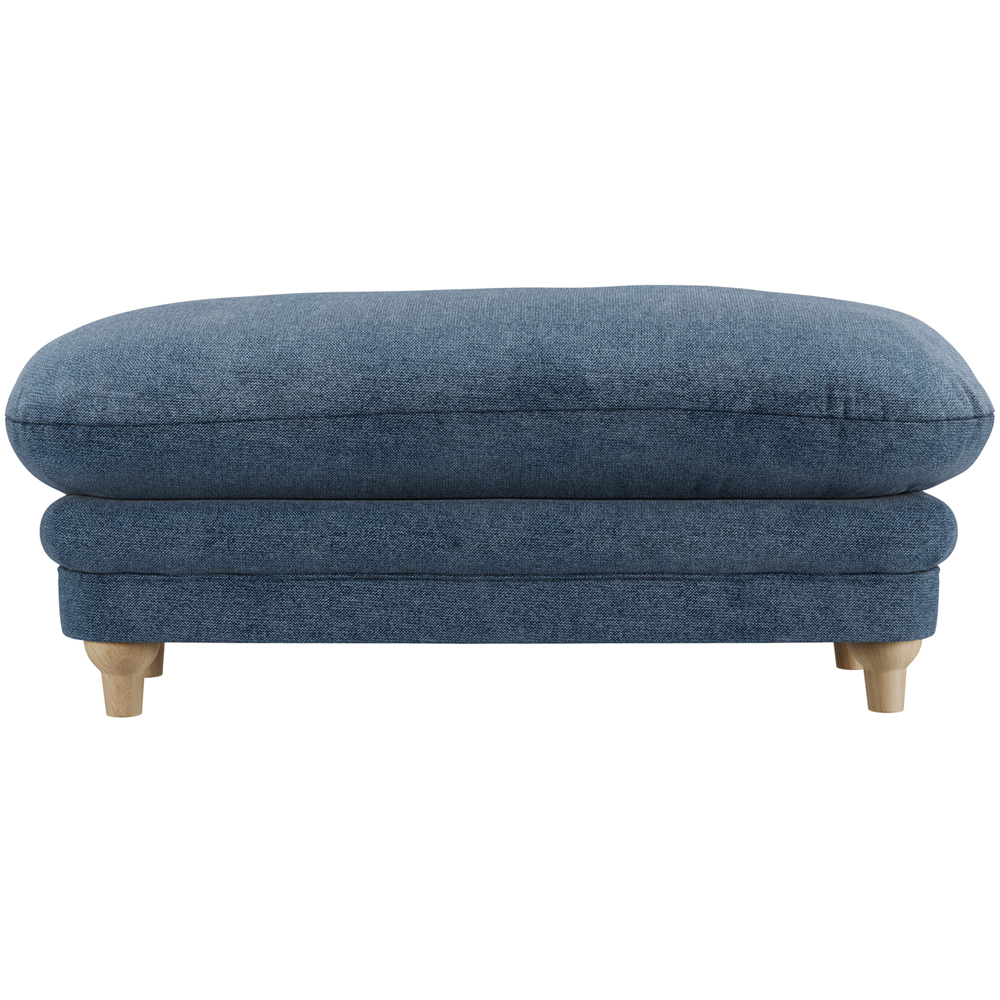 Plumpton Denim Blue Weave Footstool Image 3