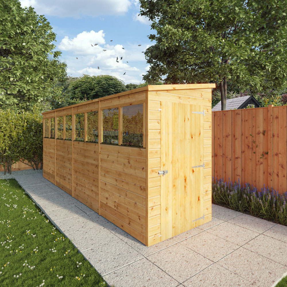 Mercia 16 x 4ft Shiplap Pent Shed Image 2