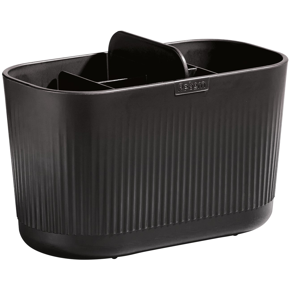 ReBorn Dark Grey Large Recycled Plastic Bathroom Caddy Image 1