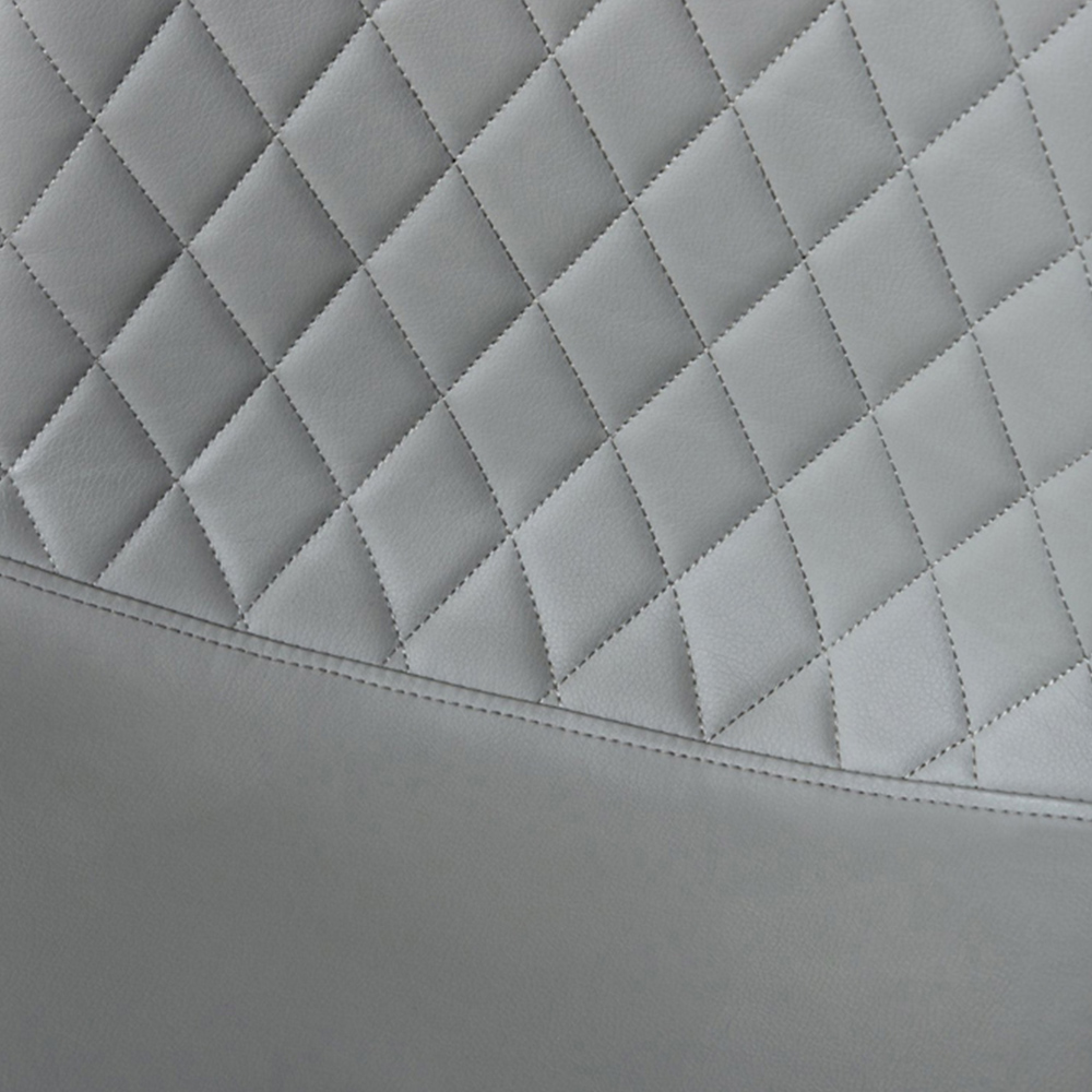 Furniturebox Arona Solara 6 Seater Round Dining Set White Gloss Black and Grey Image 8