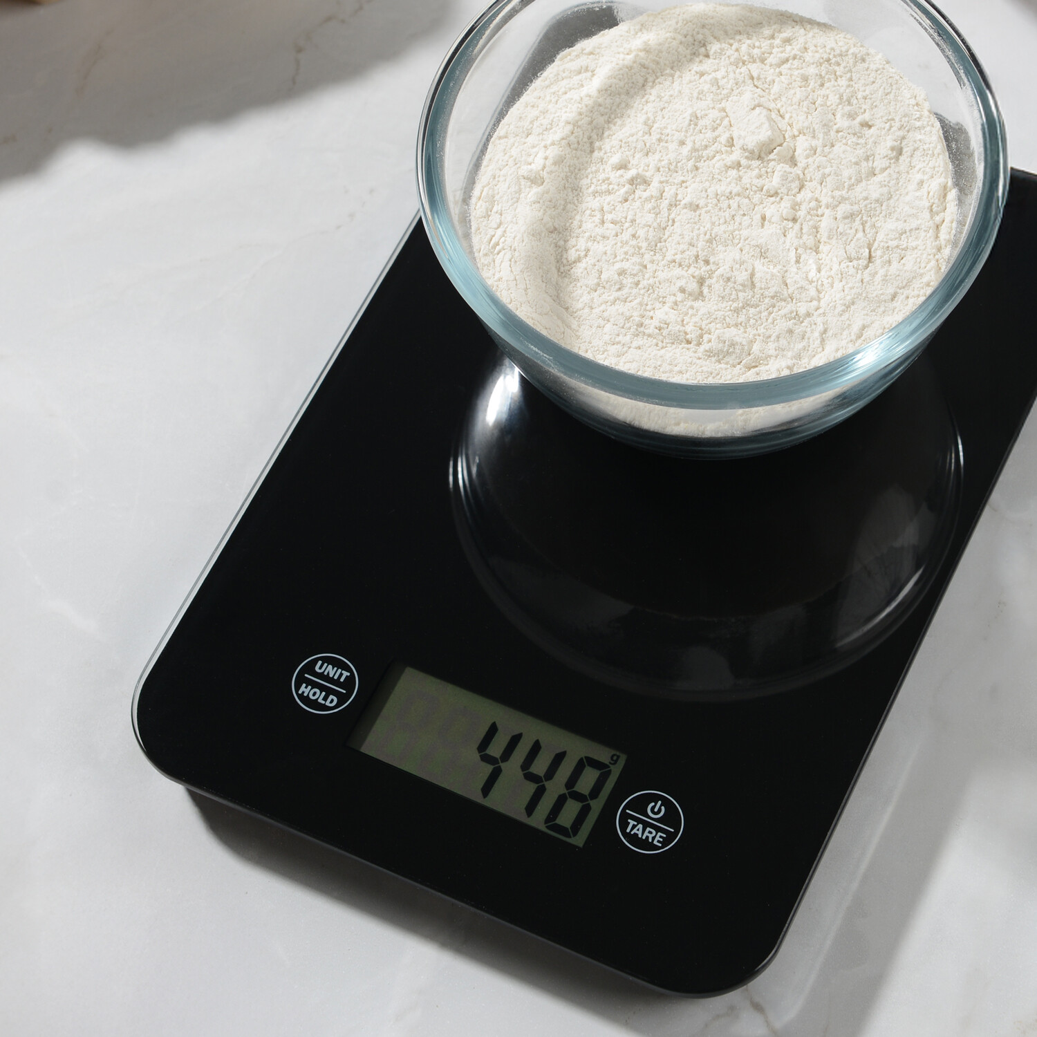 Rechargeable Glass Kitchen Scale Black Image 2