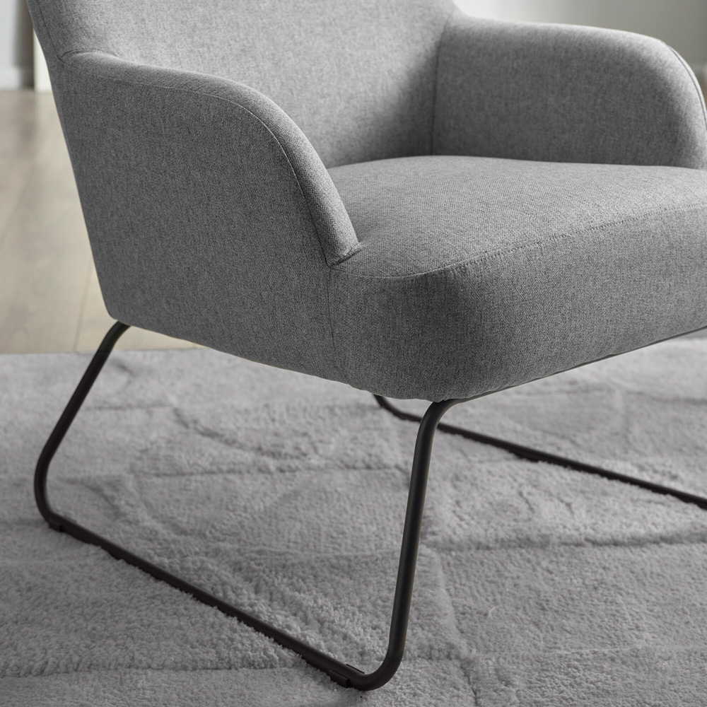 Julian Bowen Davos Grey Accent Chair Image 6