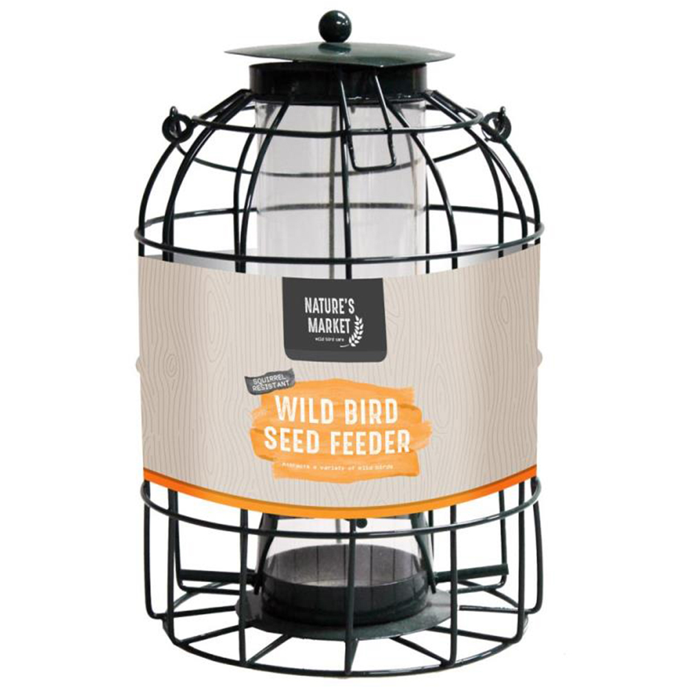 Natures Market Wild Bird Seed Feeder with Squirrel Guard 4 Pack Image 1