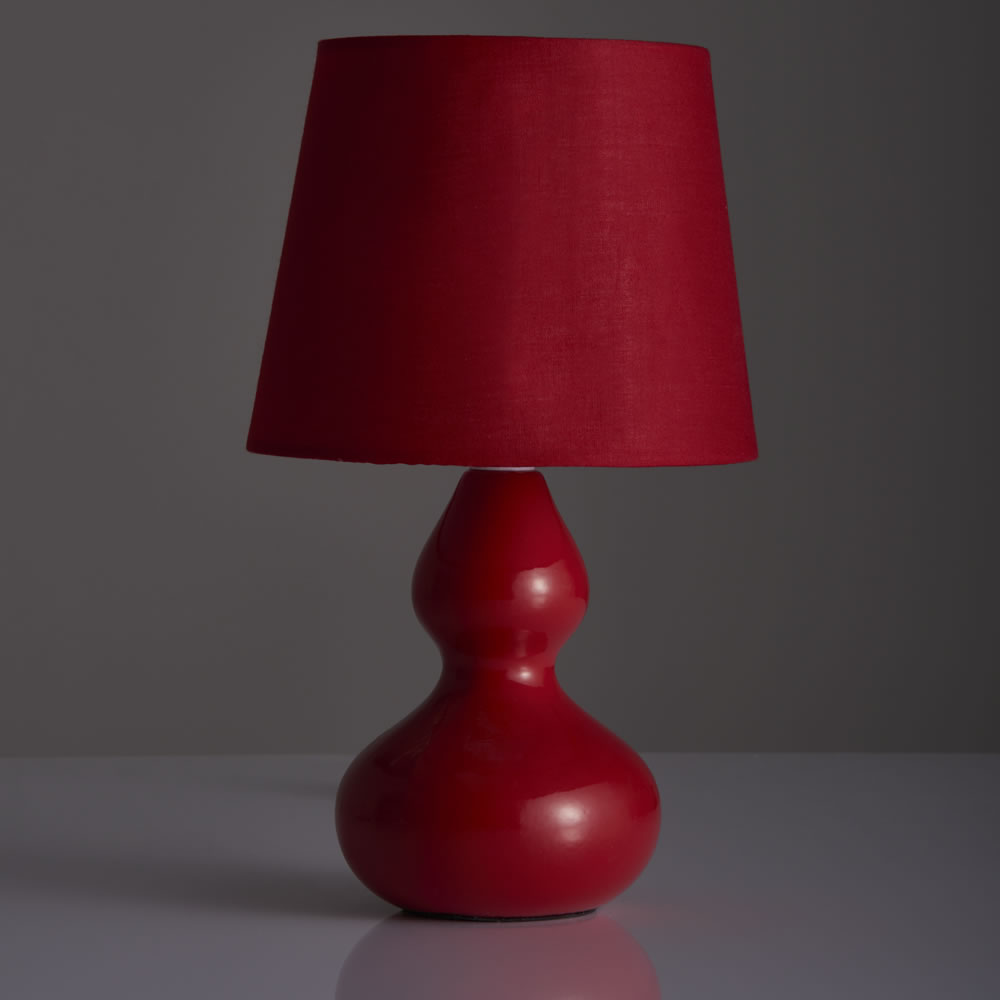 Wilko Chilli Pepper Red Ceramic Lamp Image 1