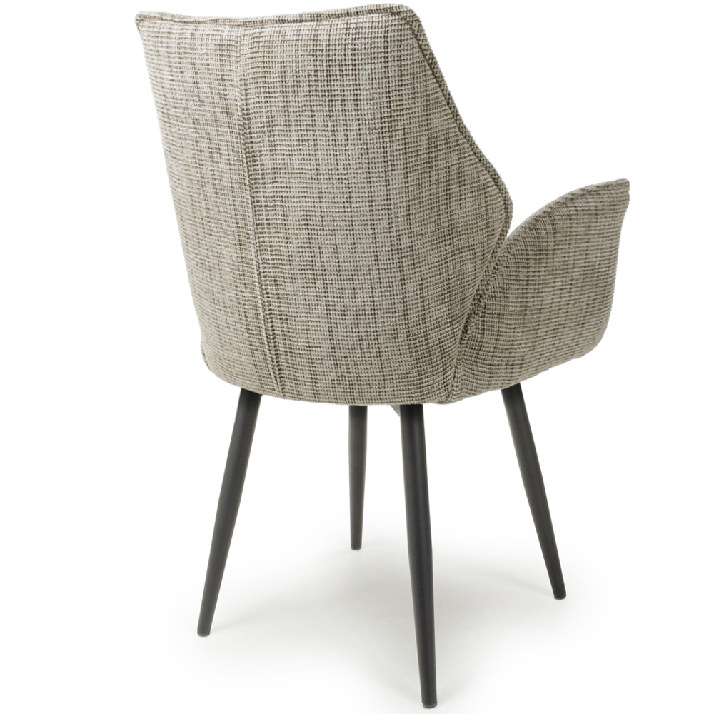 Baltimore Set of 2 Tweed Toffee Swivel Dining Chair Image 5