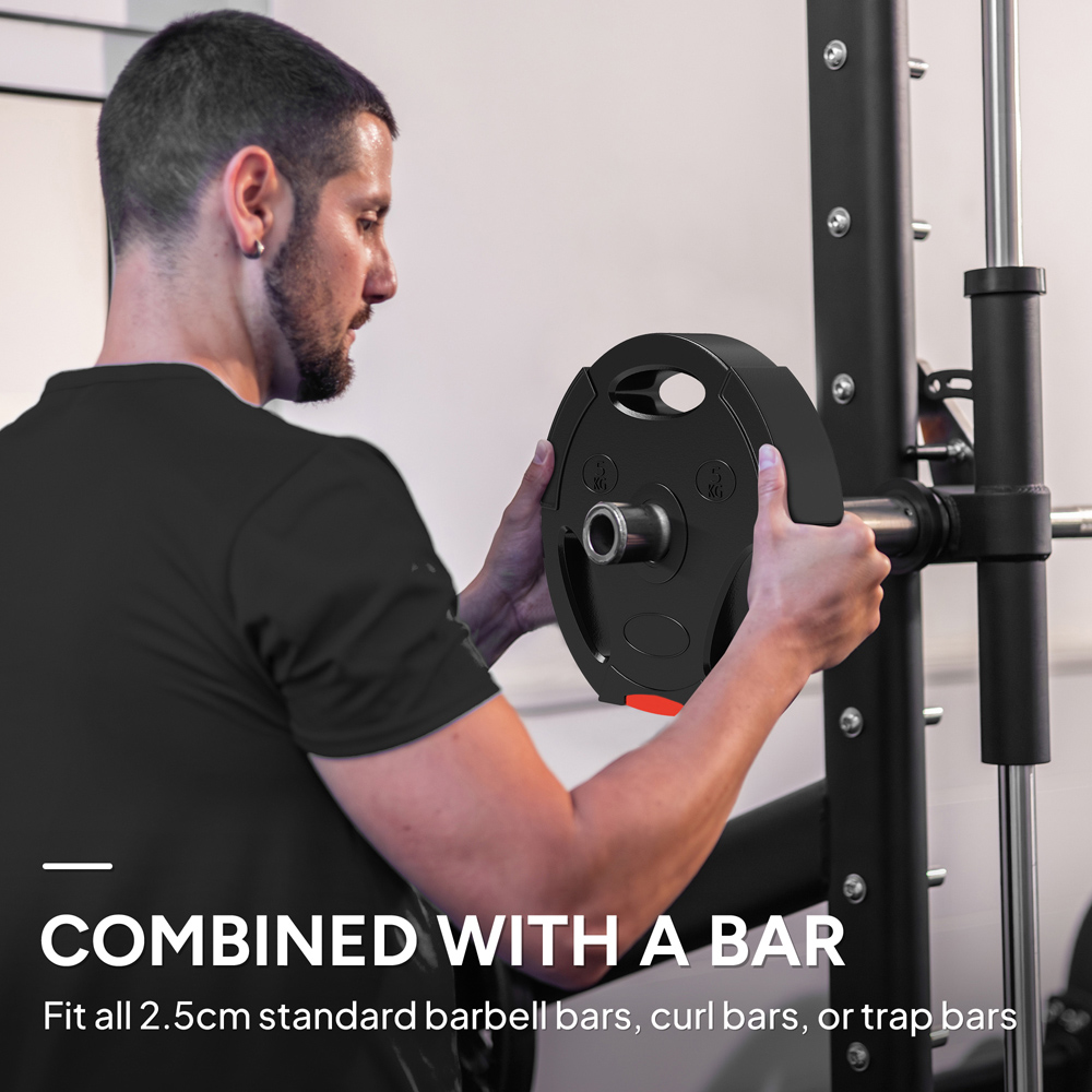 SPORTNOW Black Weight Plates Set 4 Pack Image 8