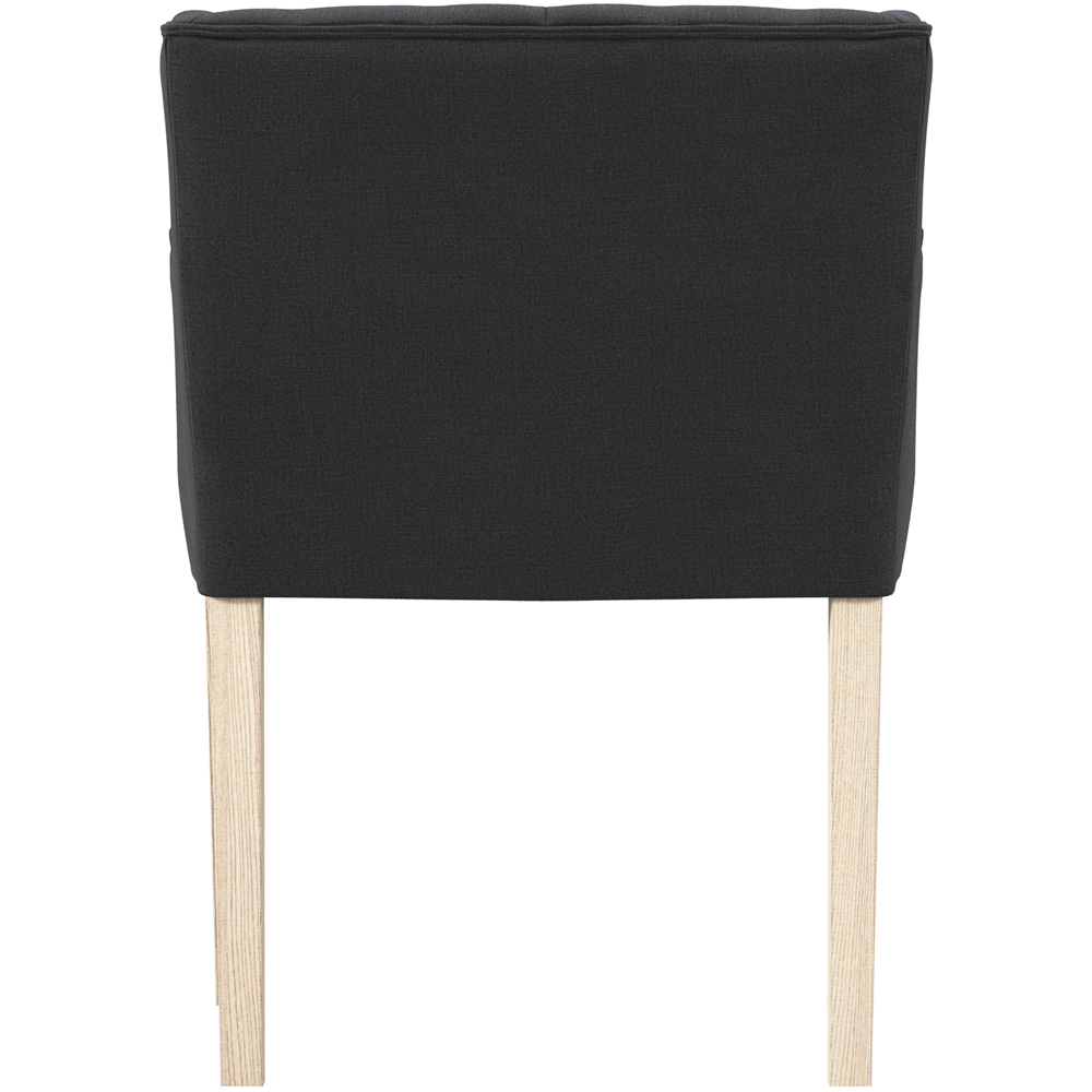 LPD Home Shay Anthracite Linen Winged Back Dining Chair with Arms Image 5