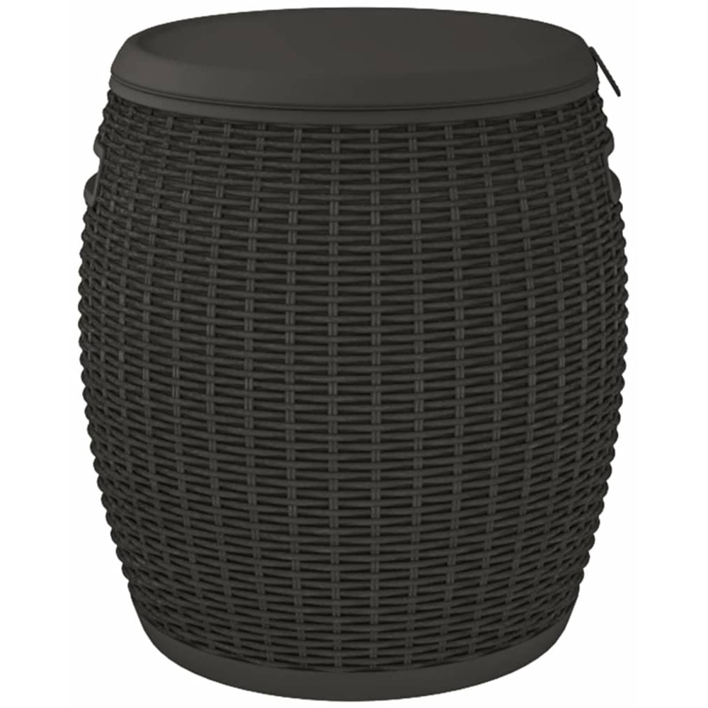 vidaXL 37L 4-in-1 Black Polypropylene Garden Storage Box Image 4