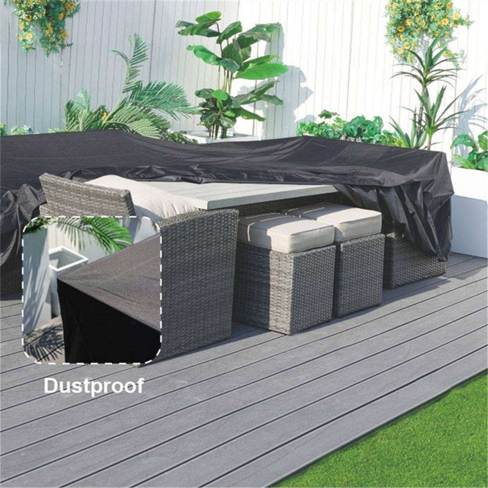 Direct Wicker Black 600D Heavy Duty Waterproof Furniture Cover 240 x 190 x 90cm Image 8