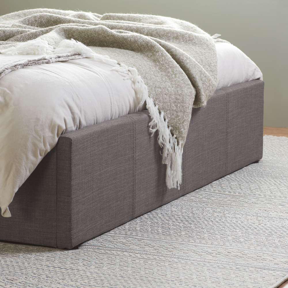 Berlin King Size Grey Polyester Ottoman Bed Image 6