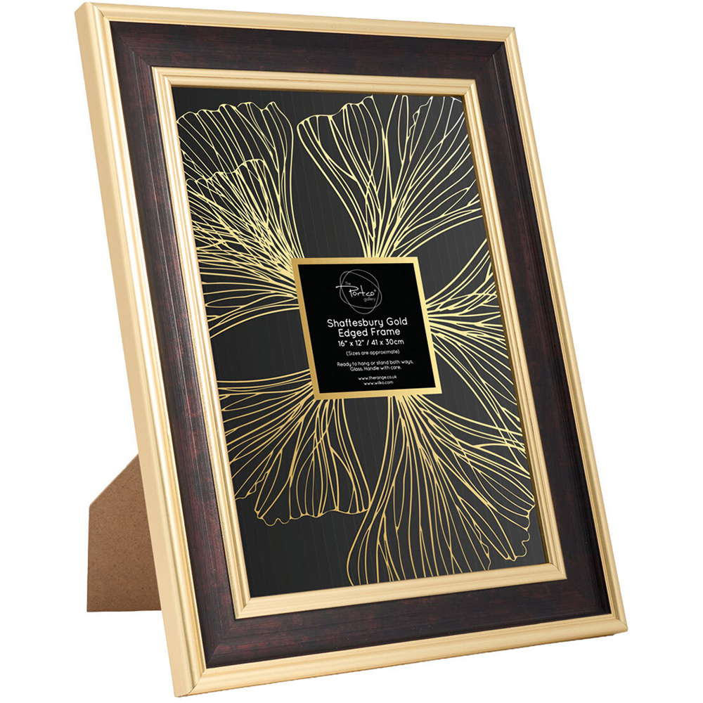 Shaftesbury Gold Edged Frame Black 16 x 12inch Image 1