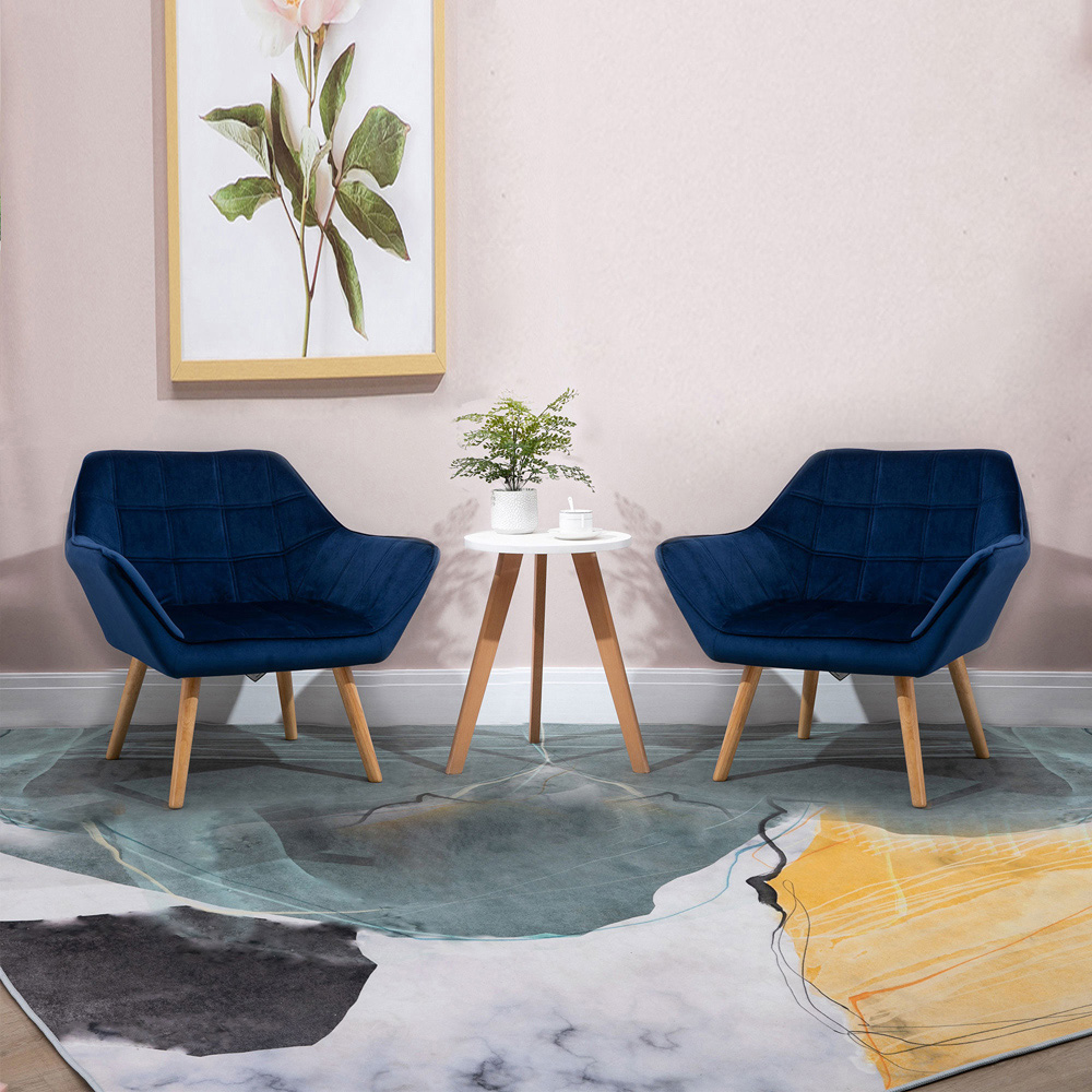 Portland Blue Velvet Armchair  Image 6