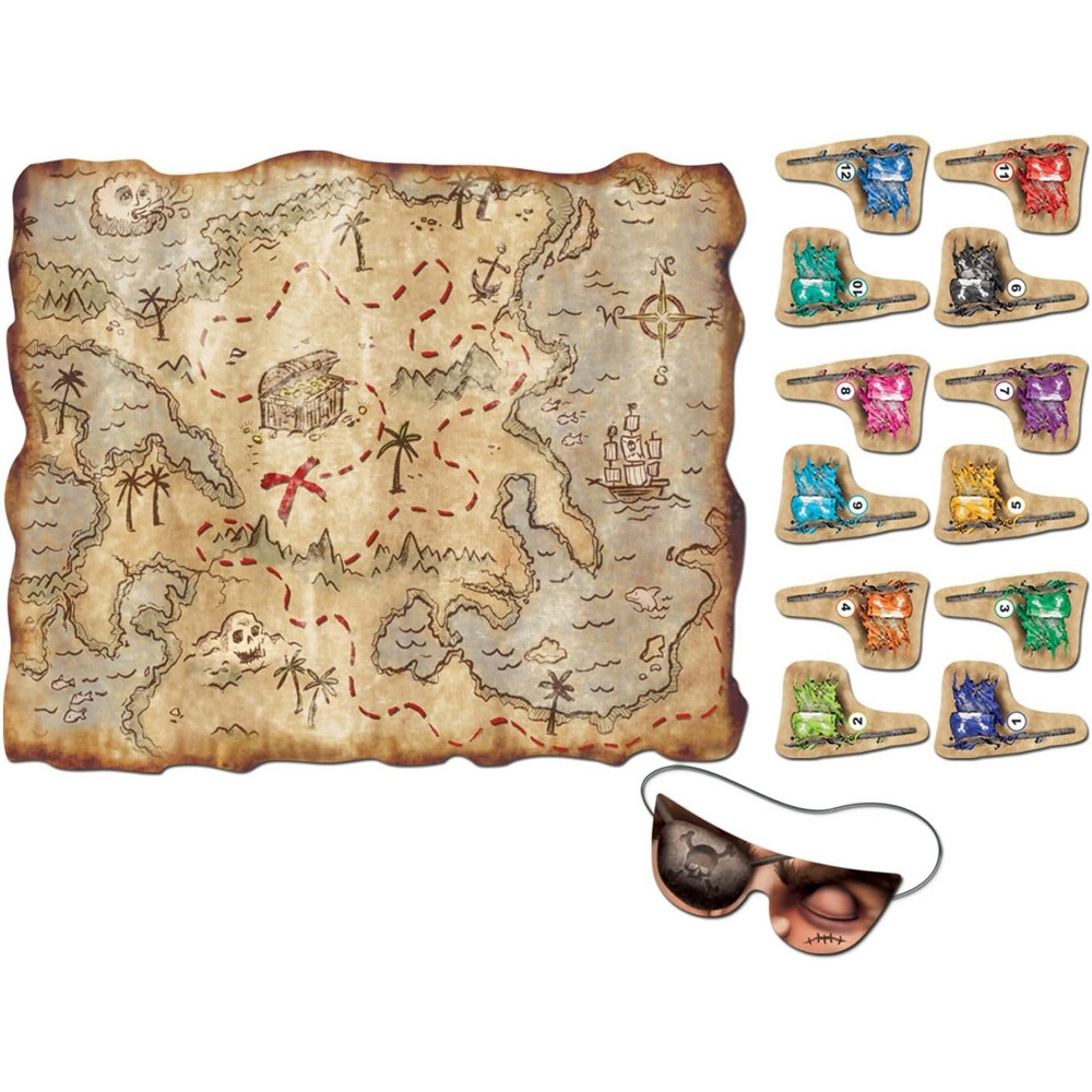 Shatchi Halloween Treasure Pirate Theme Map Game Image 1