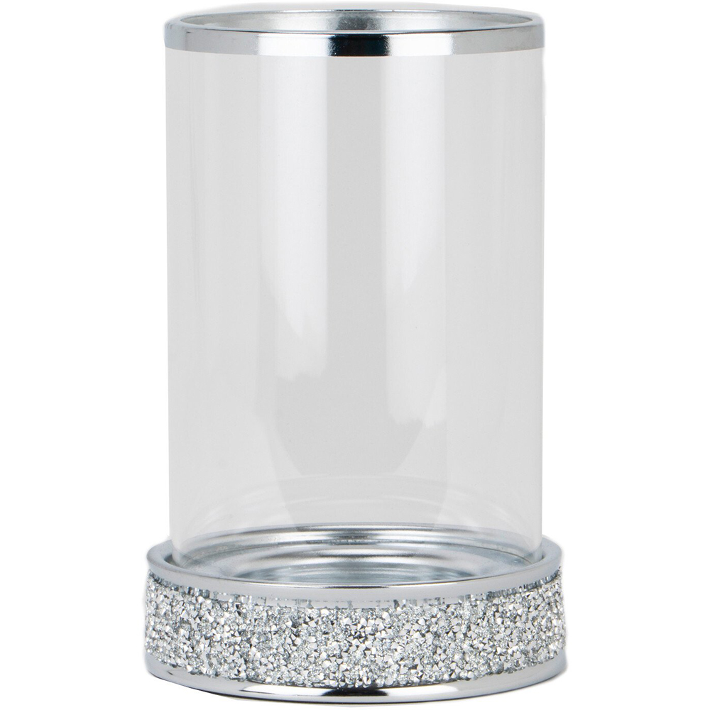 Luxurious Silver Beaded Crystal Hurricane Image