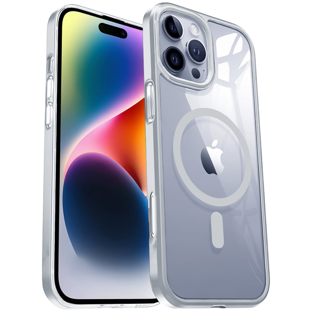 Dyzi Magnetic Natural Titanium Clear Case For iPhone 16 Pro Max Image 1