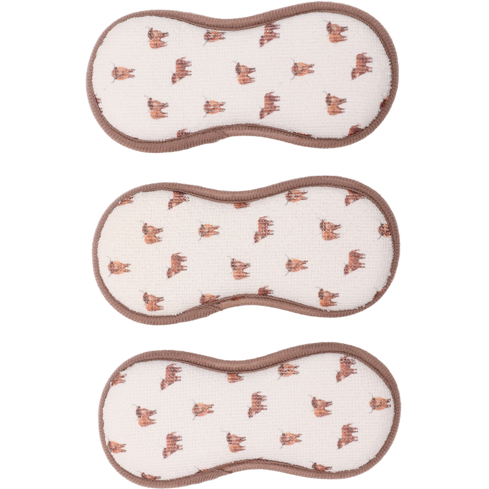 Pack of 3 Highland Cow Cleaning Pads Image 3