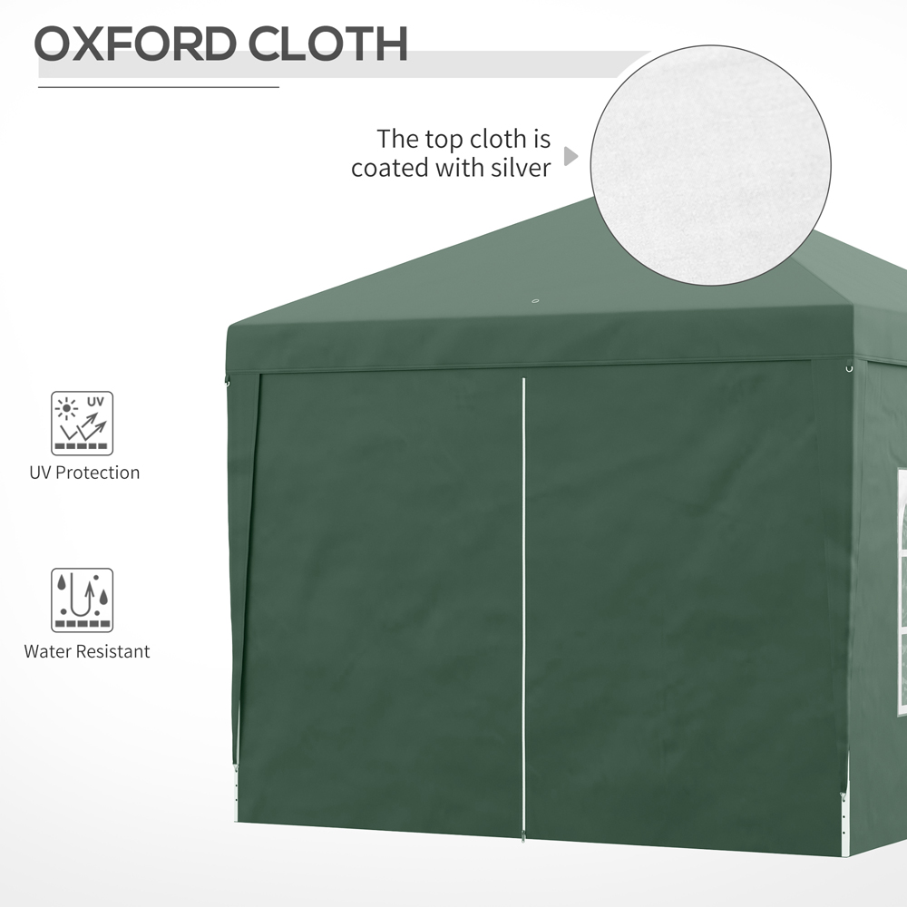 Outsunny 3 x 3m Green Party Canopy Tent with Carry Bag Image 6