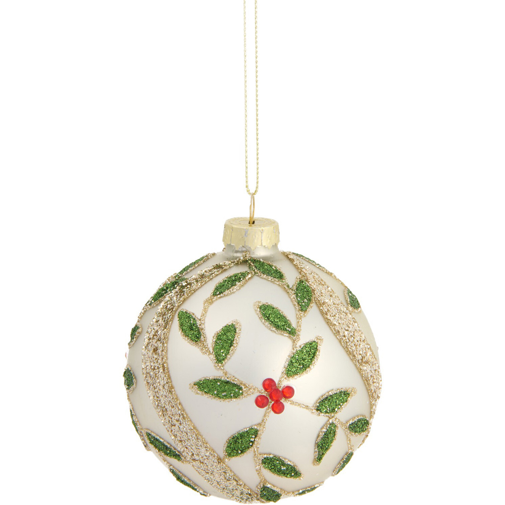Festive Leaf Bauble Image 6