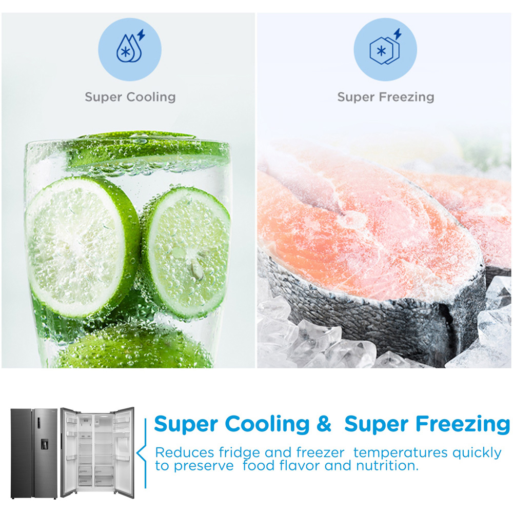 Midea MDRS710FGE02 Silver Total No Frost 548L Fridge Freezer Image 7