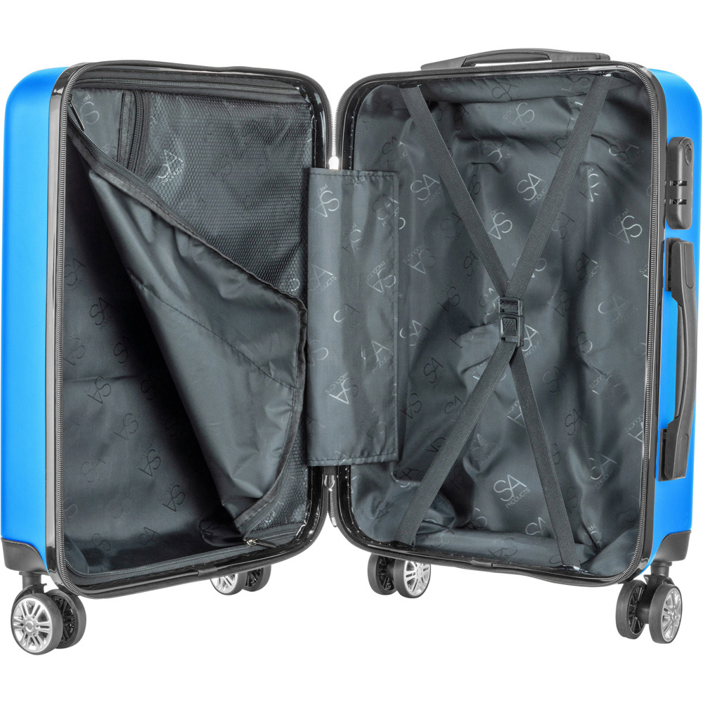 SA Products Blue Carry On Cabin Suitcase 55cm Image 5