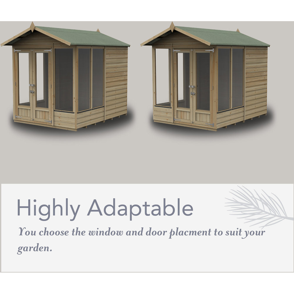 Forest Garden Beckwood 6 x 8ft Single Opening Apex Summerhouse Image 5