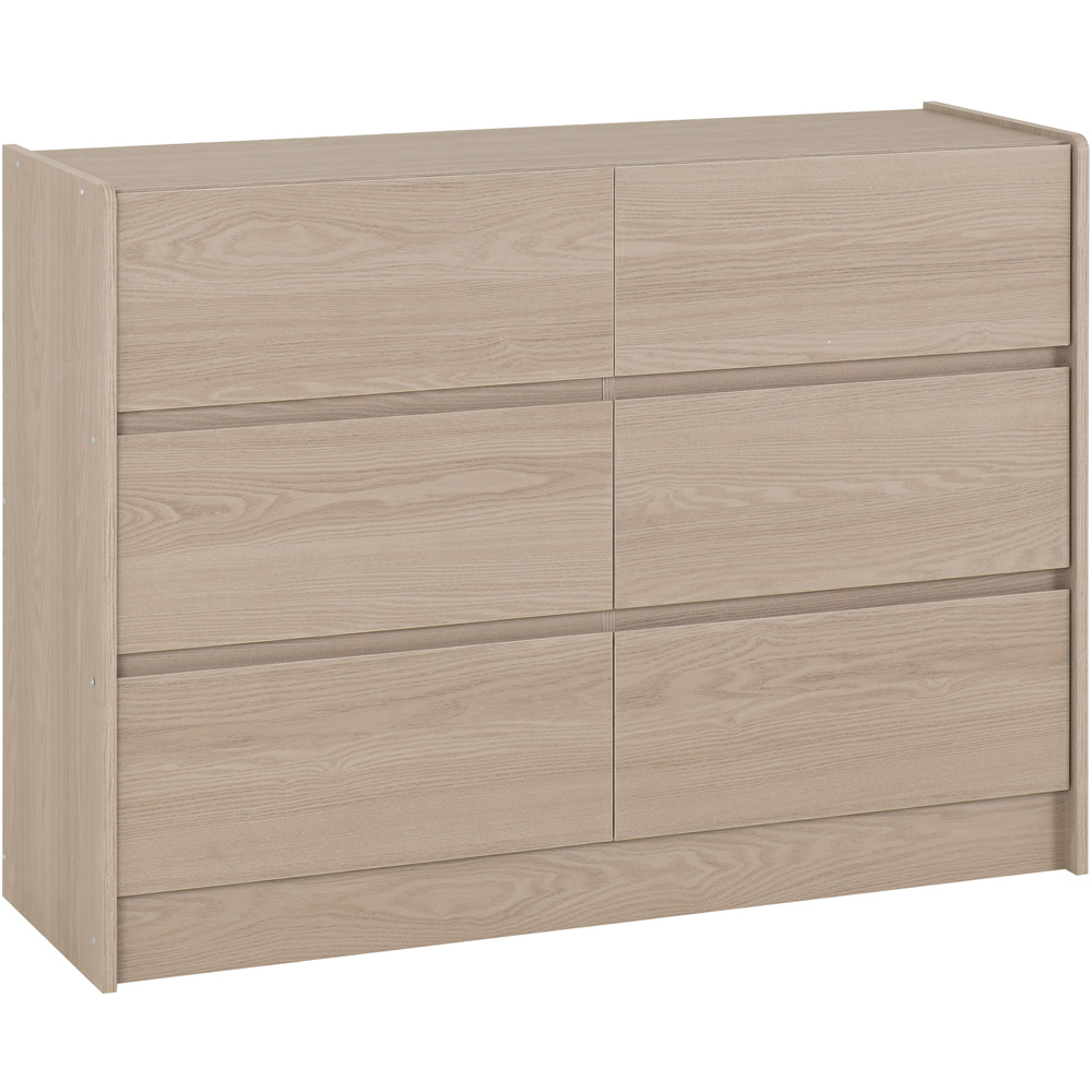 Seconique Paris 6 Drawer Smoked Ash Effect Chest of Drawers Image 2