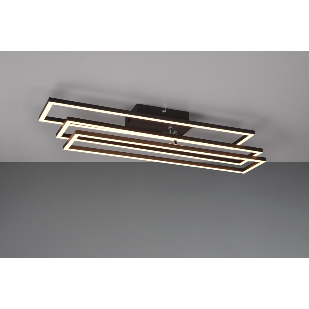 TRIO Corso Matt Black LED Ceiling Light Image 3
